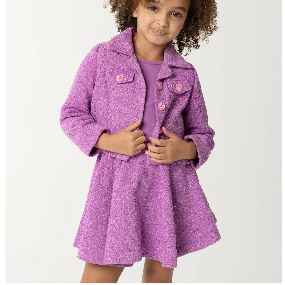 Sparkle & Shine Toddler‎ Girl Tweed Set – Size 4T – New